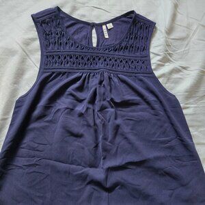 Elle Navy Blue sleeveless top